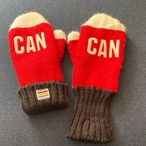 Hudson Bay Olympic Red and Black Mittens